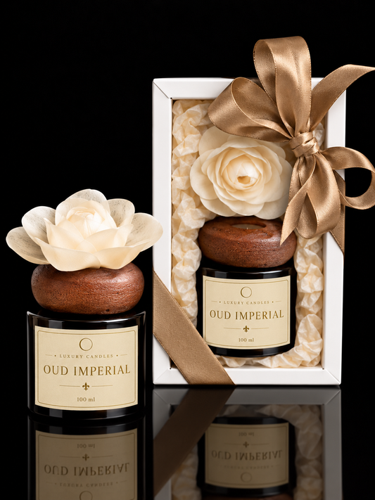 OUD IMPERIAL - Difuzor cu floare din lemn de sola, 100ml