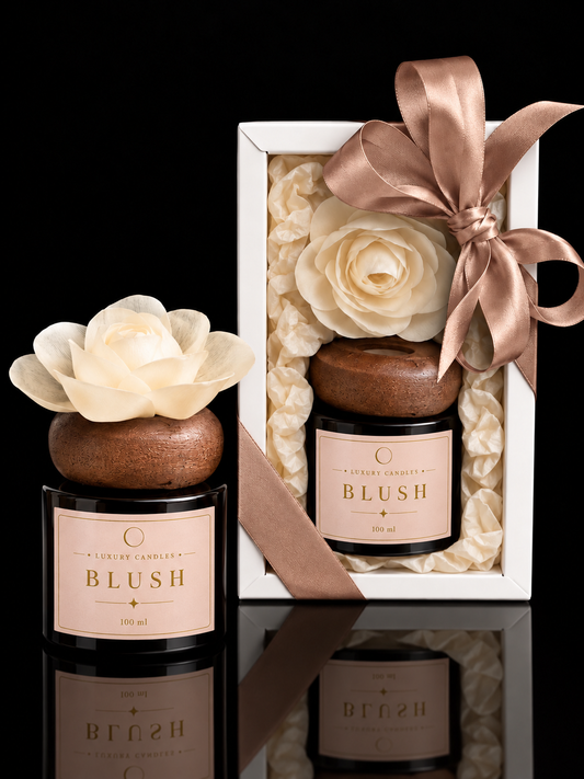 BLUSH - Difuzor cu floare din lemn de sola, 100ml