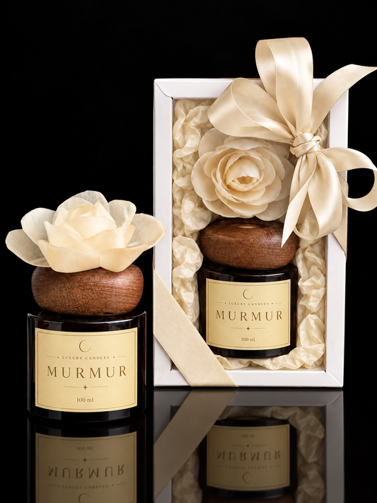 MURMUR - Difuzor cu floare din lemn de sola, 100ml