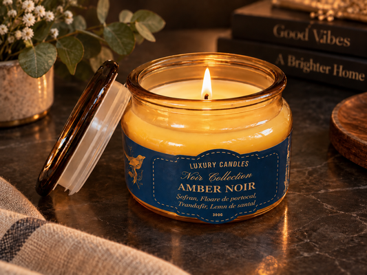 AMBER NOIR - Lumânare din ceară de soia 300g