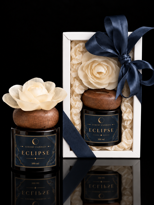 ECLIPSE - Difuzor cu floare din lemn de sola, 100ml