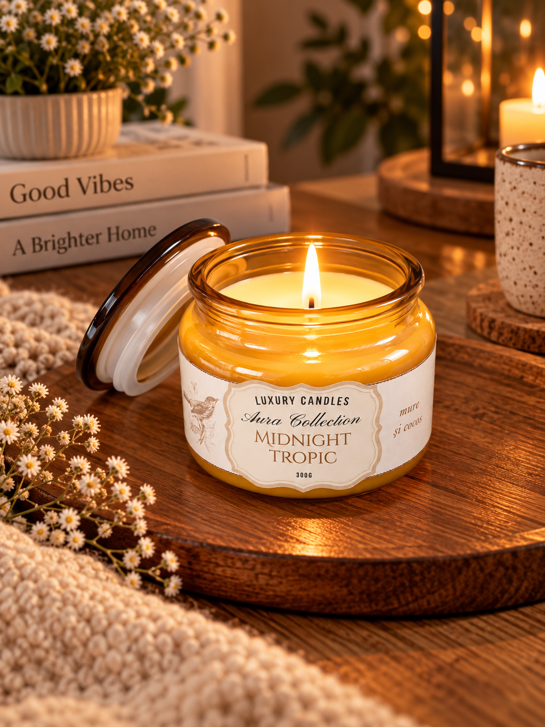 MIDNIGHT TROPIC - Lumânare din ceară de soia 300g