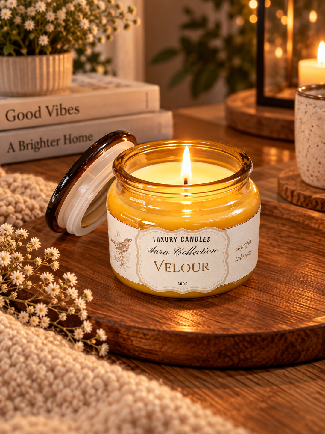 VELOUR - Lumânare din ceară de soia 300g