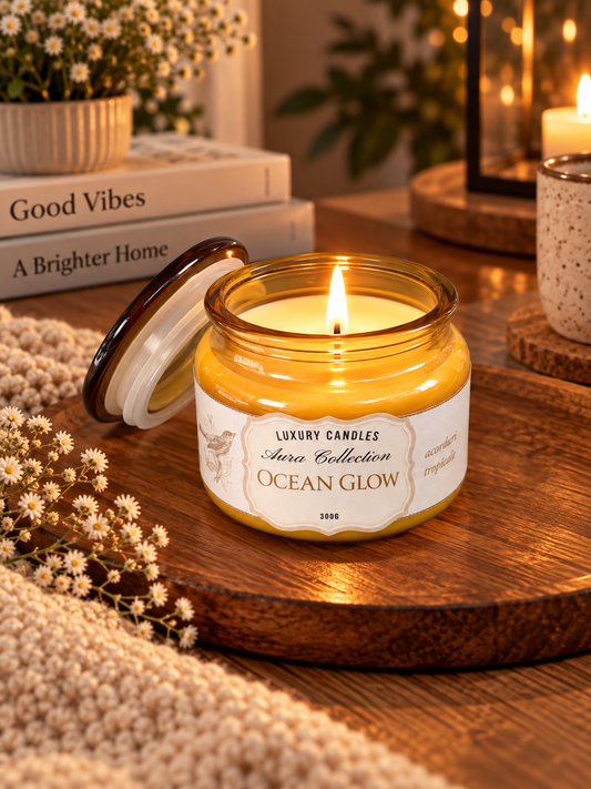 OCEAN GLOW - Lumânare din ceară de soia 300g